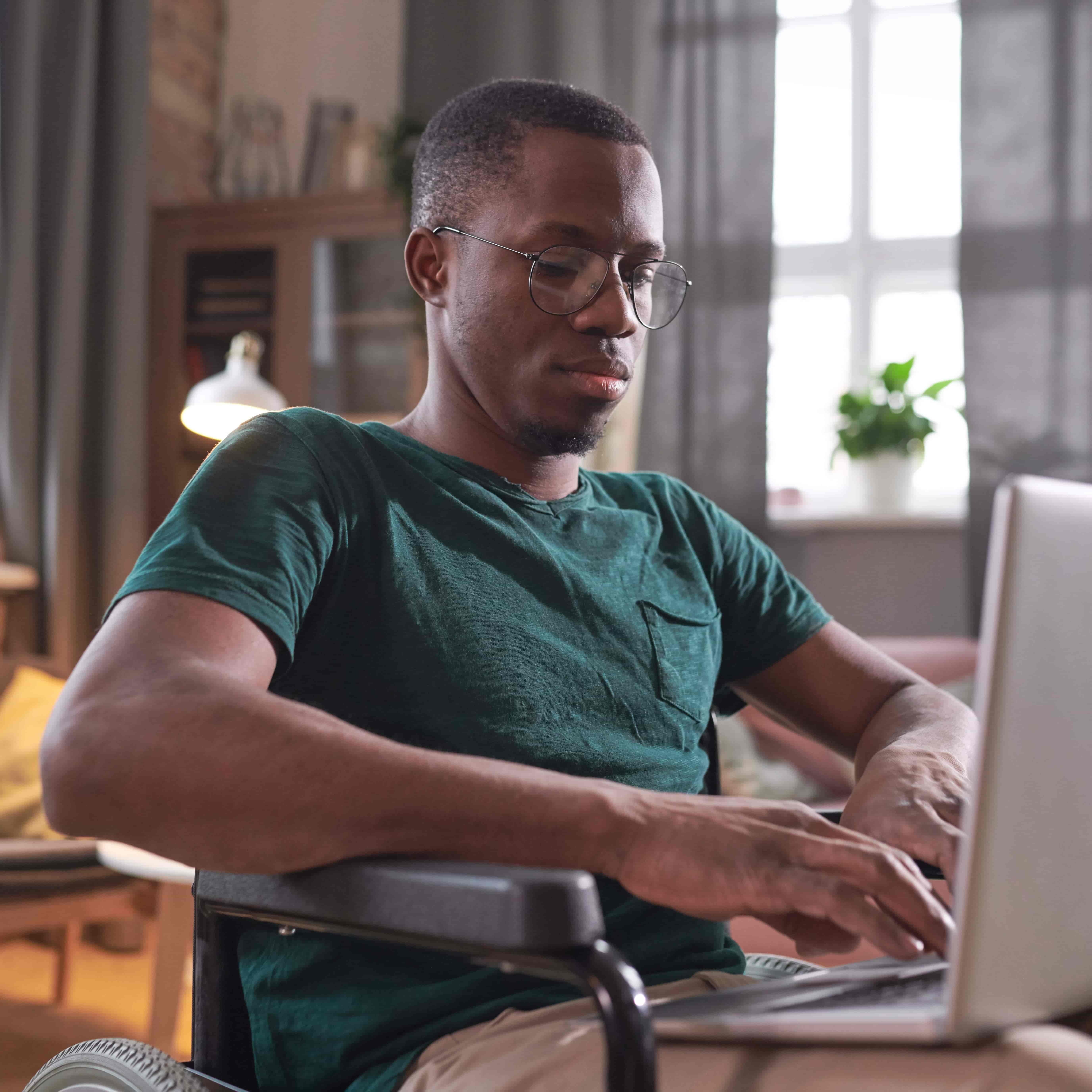 a man using laptop